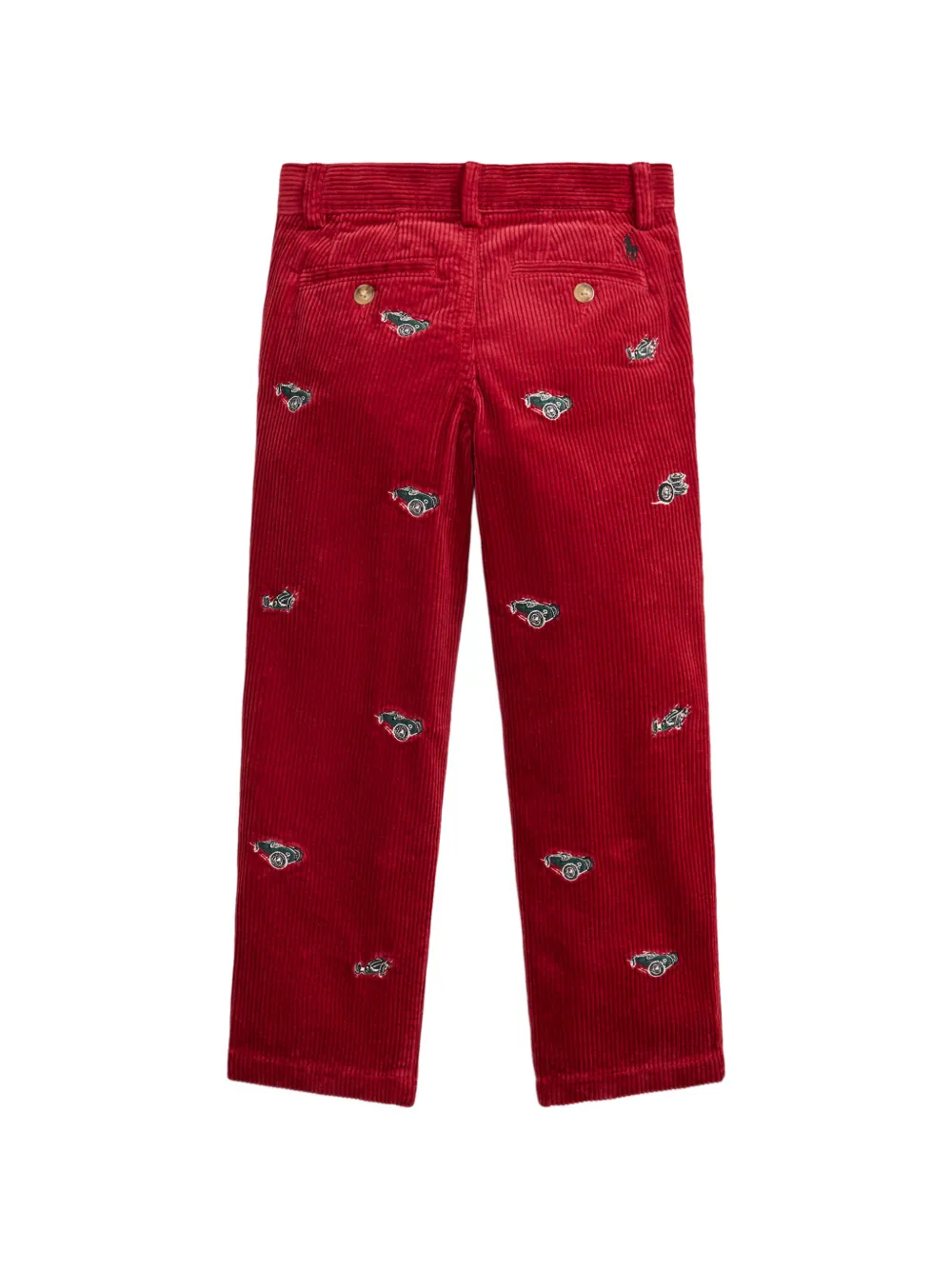 POLO RALPH LAUREN KIDS Bedford straight ribfluwelen broek Rood