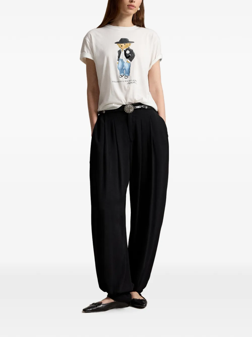 Polo Ralph Lauren T-shirt met teddybeerprint Wit