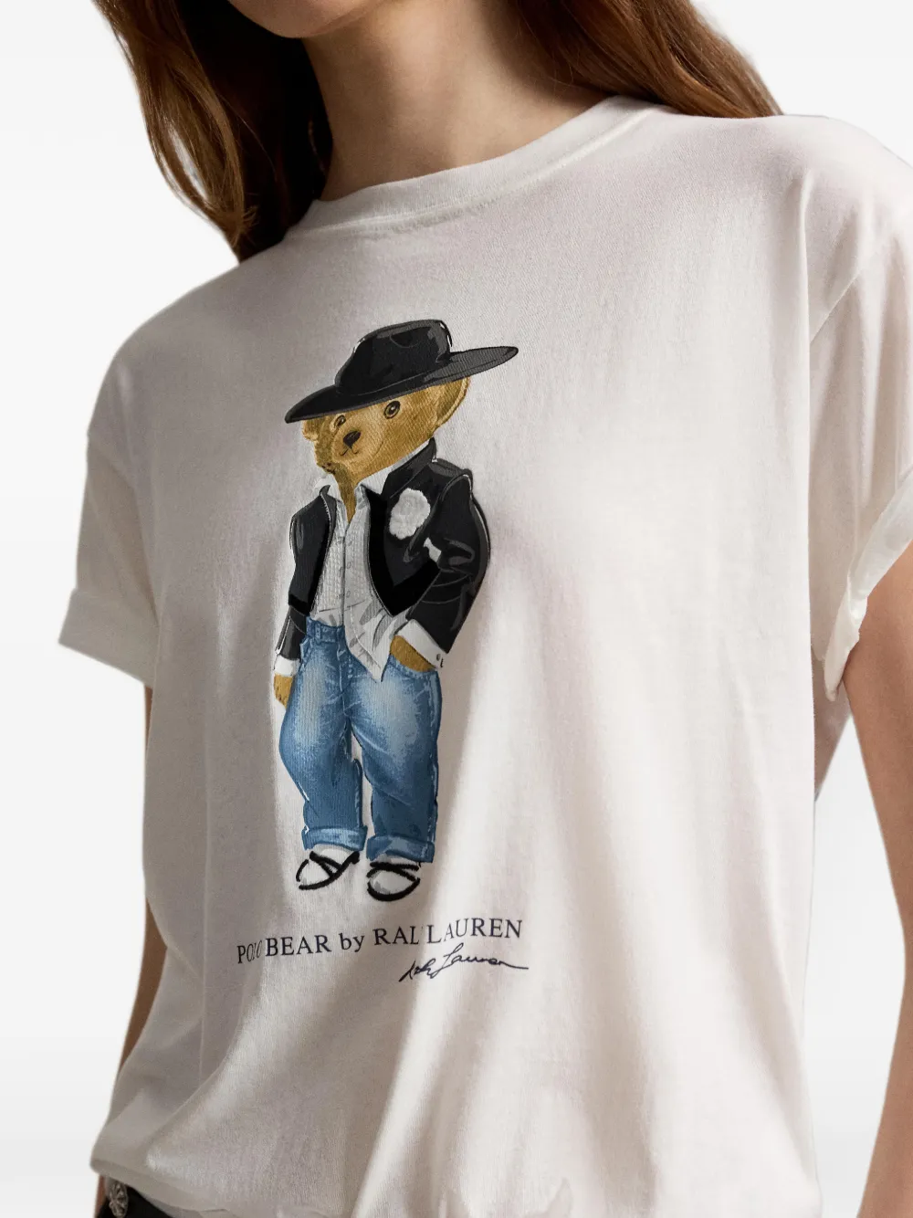 Polo Ralph Lauren T-shirt met teddybeerprint Wit