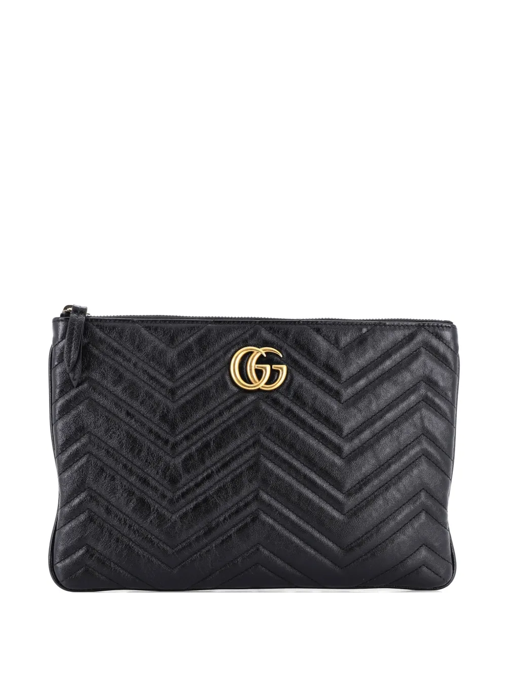 Gucci Pre-Owned GG Marmont Matelasse Leather clutch bag - Nero