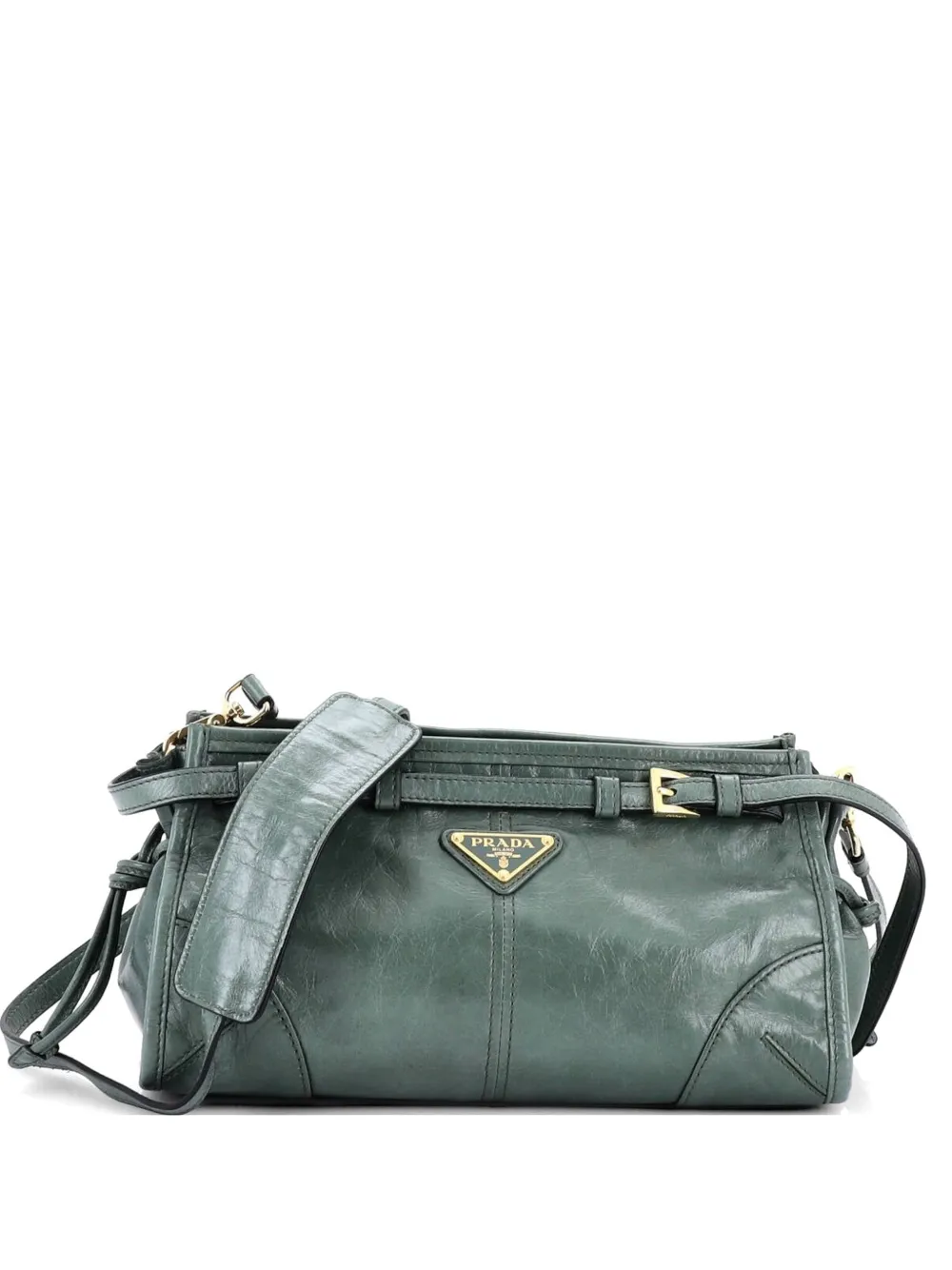 Prada Pre-Owned Bonnie Handbag Leather Small crossbody bag - Verde
