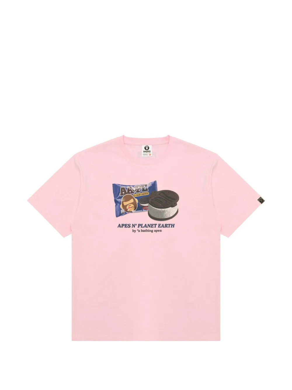 AAPE BY *A BATHING APE Aaper T-shirt met grafische print Roze