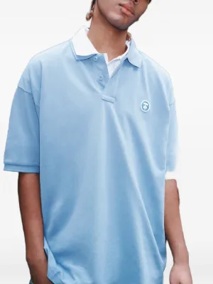 Moonface logo-patch polo shirt 4