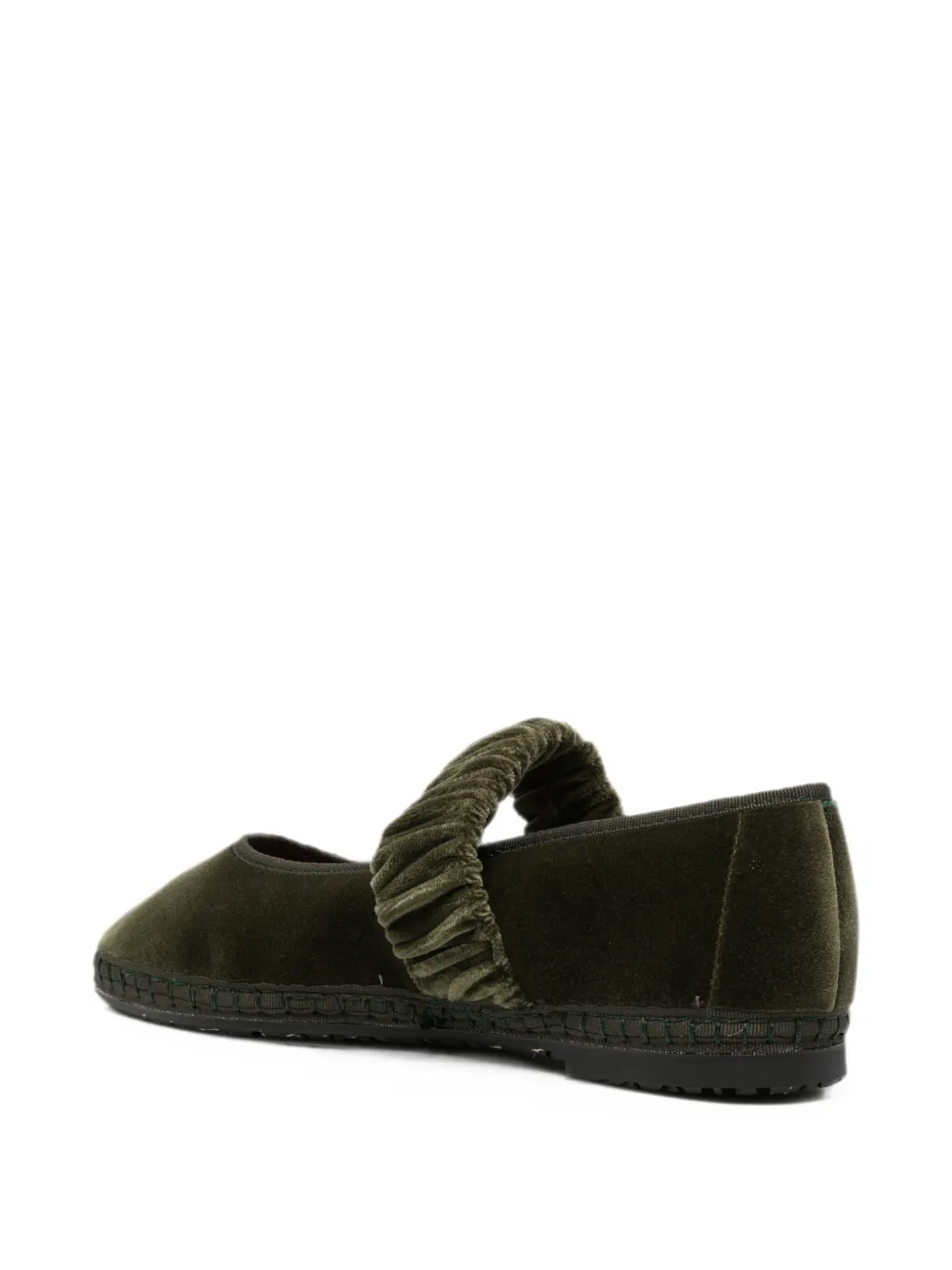 FLABELUS Mafalda velvet ballet flats Groen