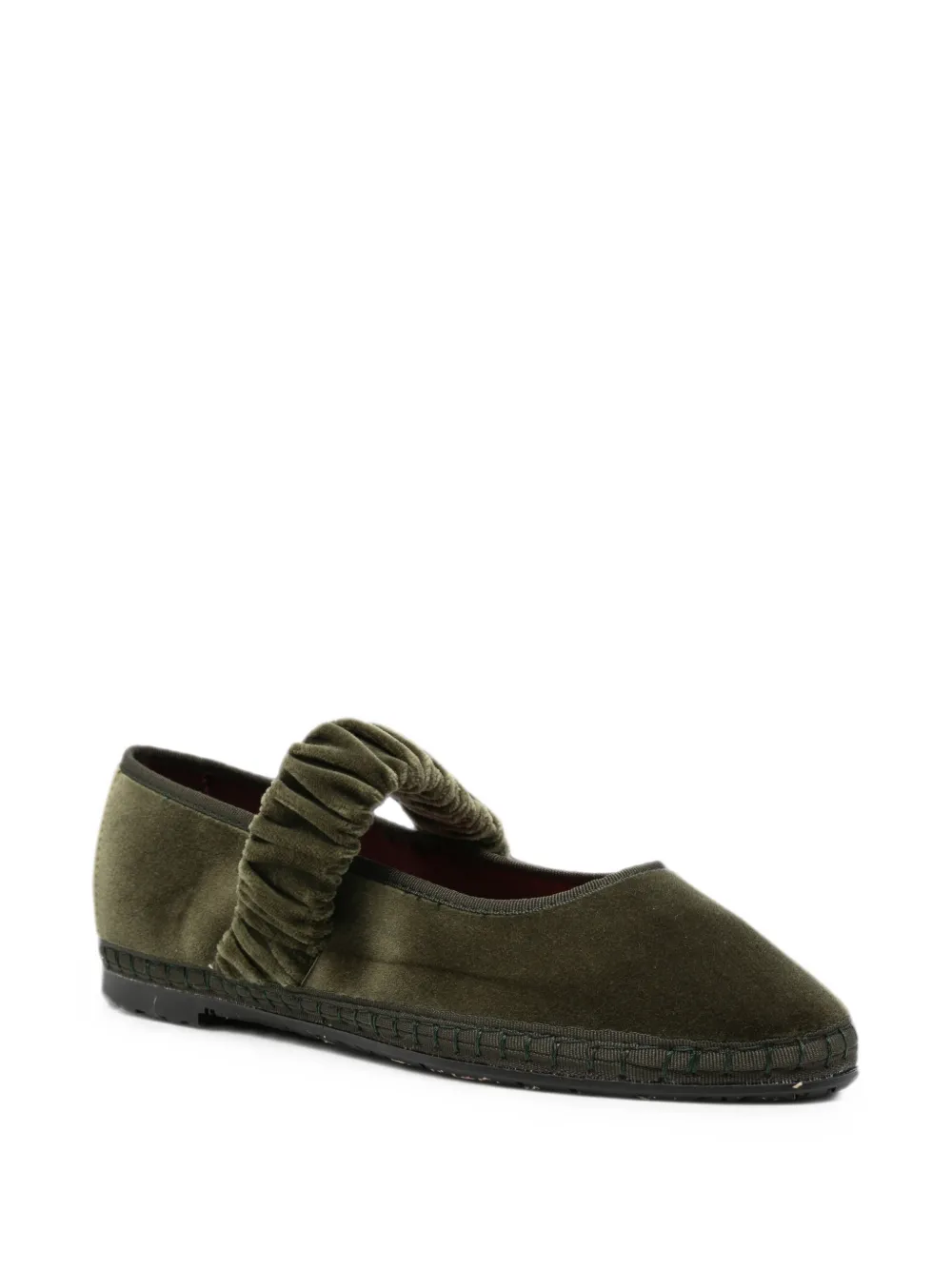 FLABELUS Mafalda velvet ballet flats Groen