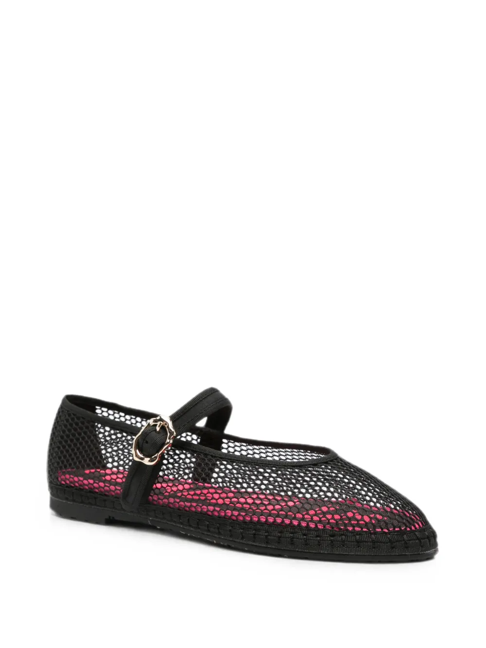FLABELUS Isabella ballerina's met mesh Zwart