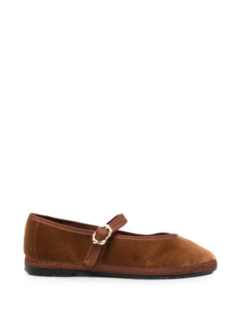 FLABELUS Pierre velvet ballet flats