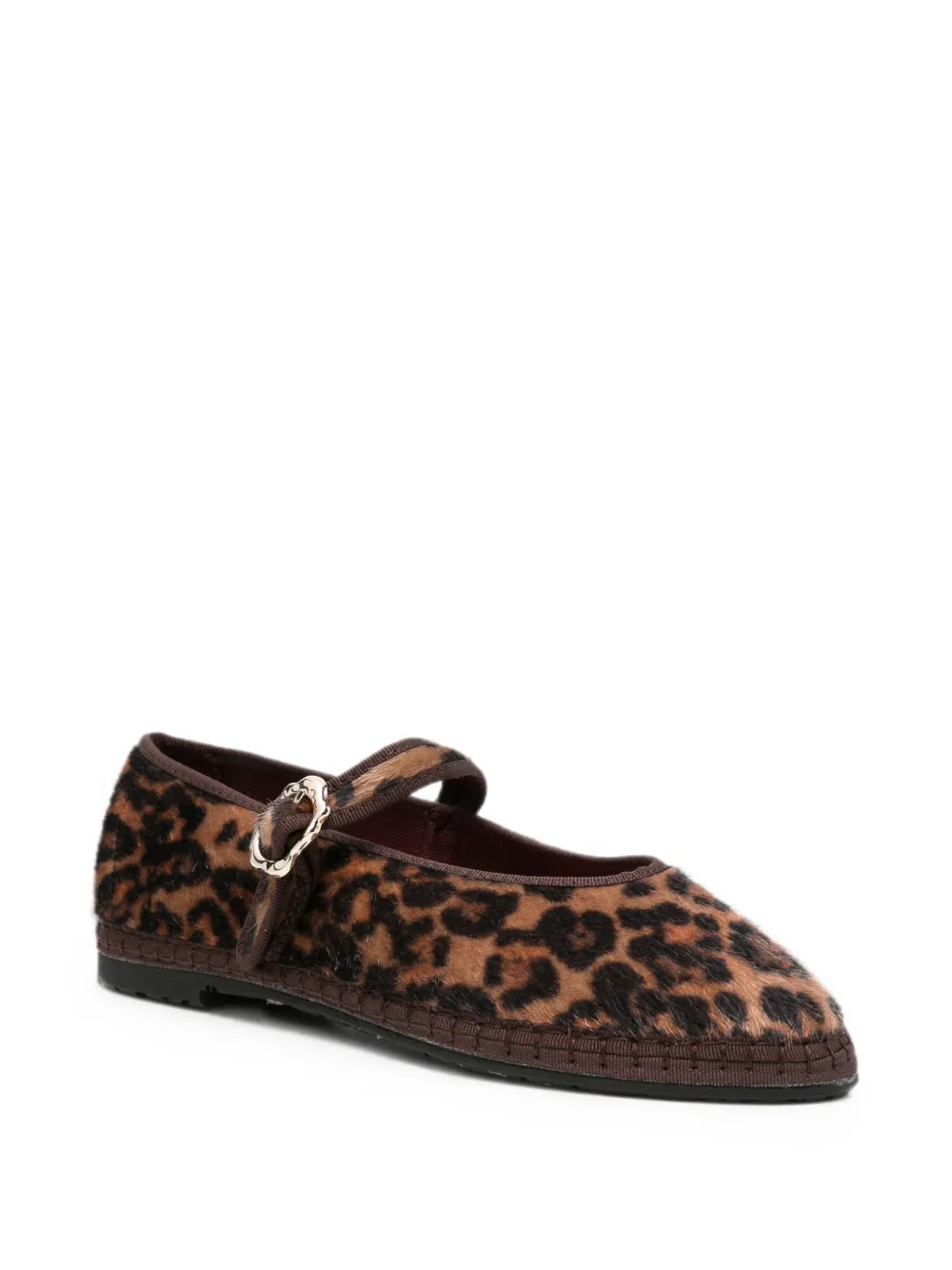 FLABELUS Pierre leopard-print ballet flats Bruin