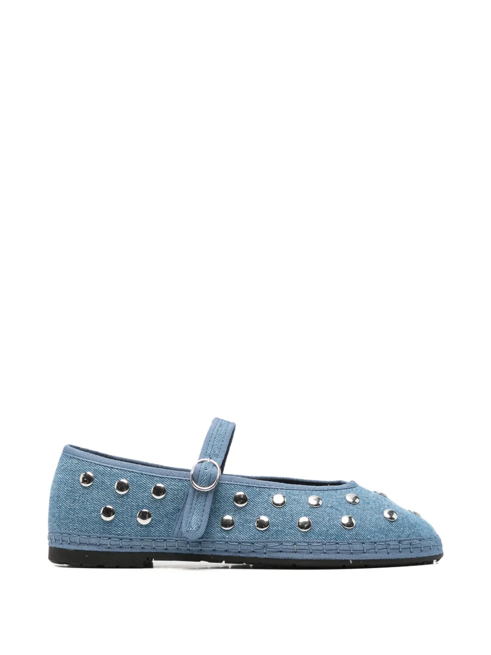 FLABELUS Mae stud-embellished ballet flats - Blu