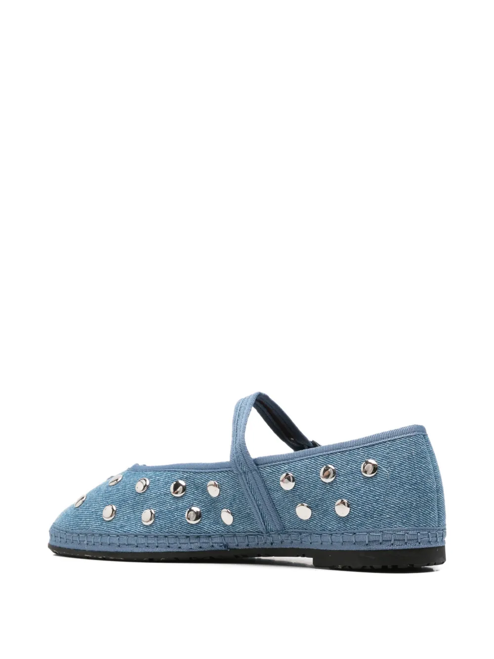 FLABELUS Mae stud-embellished ballet flats Blauw