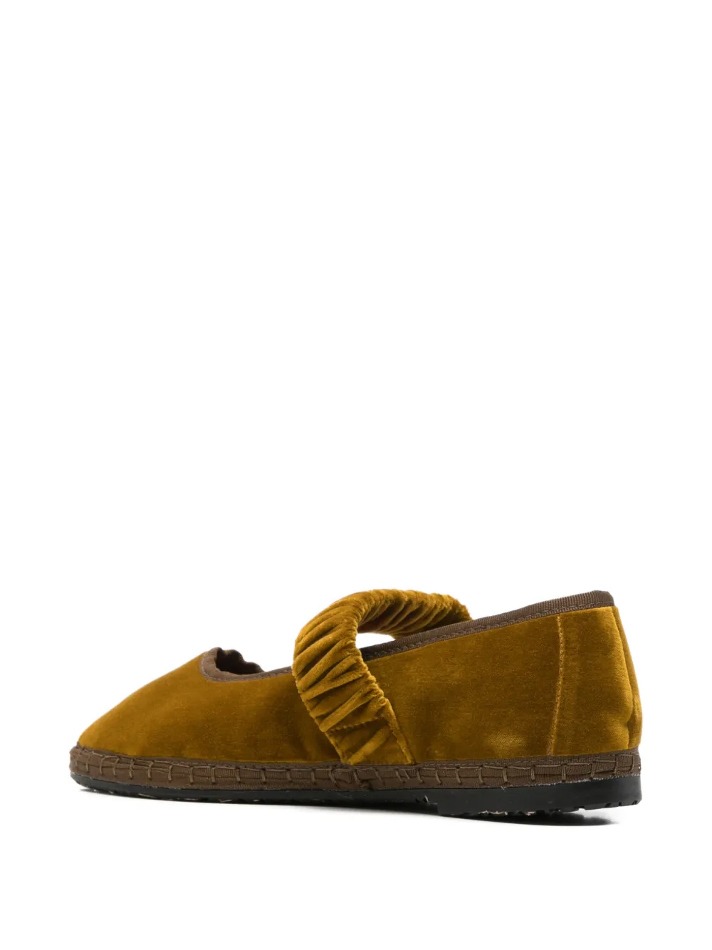 FLABELUS Mafalda velvet ballet flats Groen