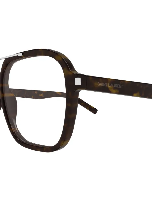 Saint Laurent Eyewear トータスシェル メガネフレーム | ブラウン