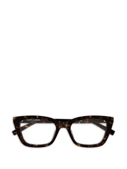 Saint Laurent Eyewear tortoiseshell-effect square-frame glasses