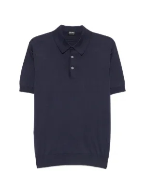 Prada Knitted Polo Shirt | Blue | FARFETCH