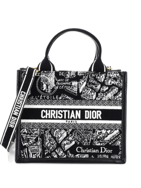 Christian Dior Pre-Owned Book with Strap Embroidered Canvas Small tote bag