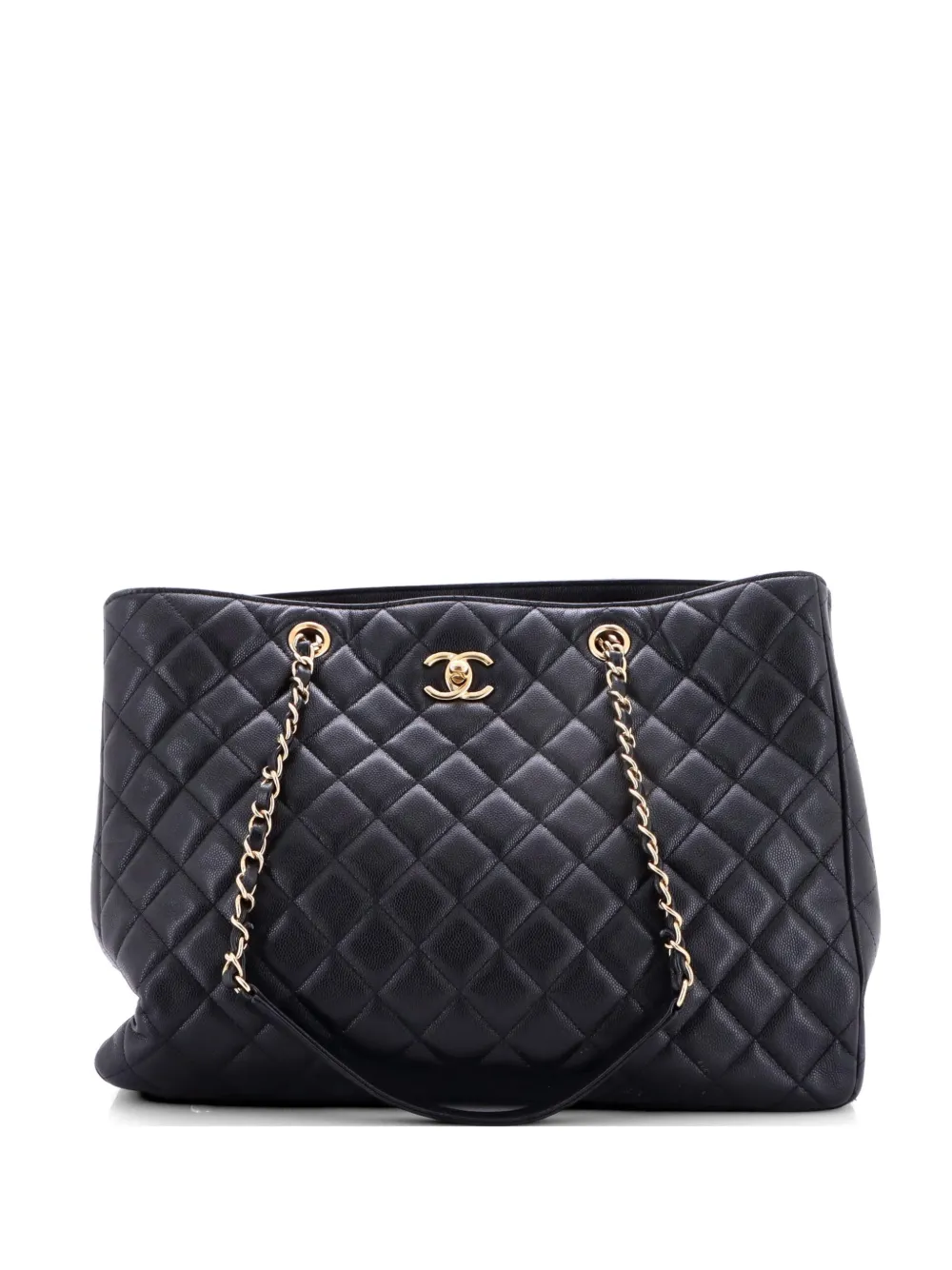 CHANEL Pre-Owned Classic CC Shopping Quilted Caviar Large tote bag - Black