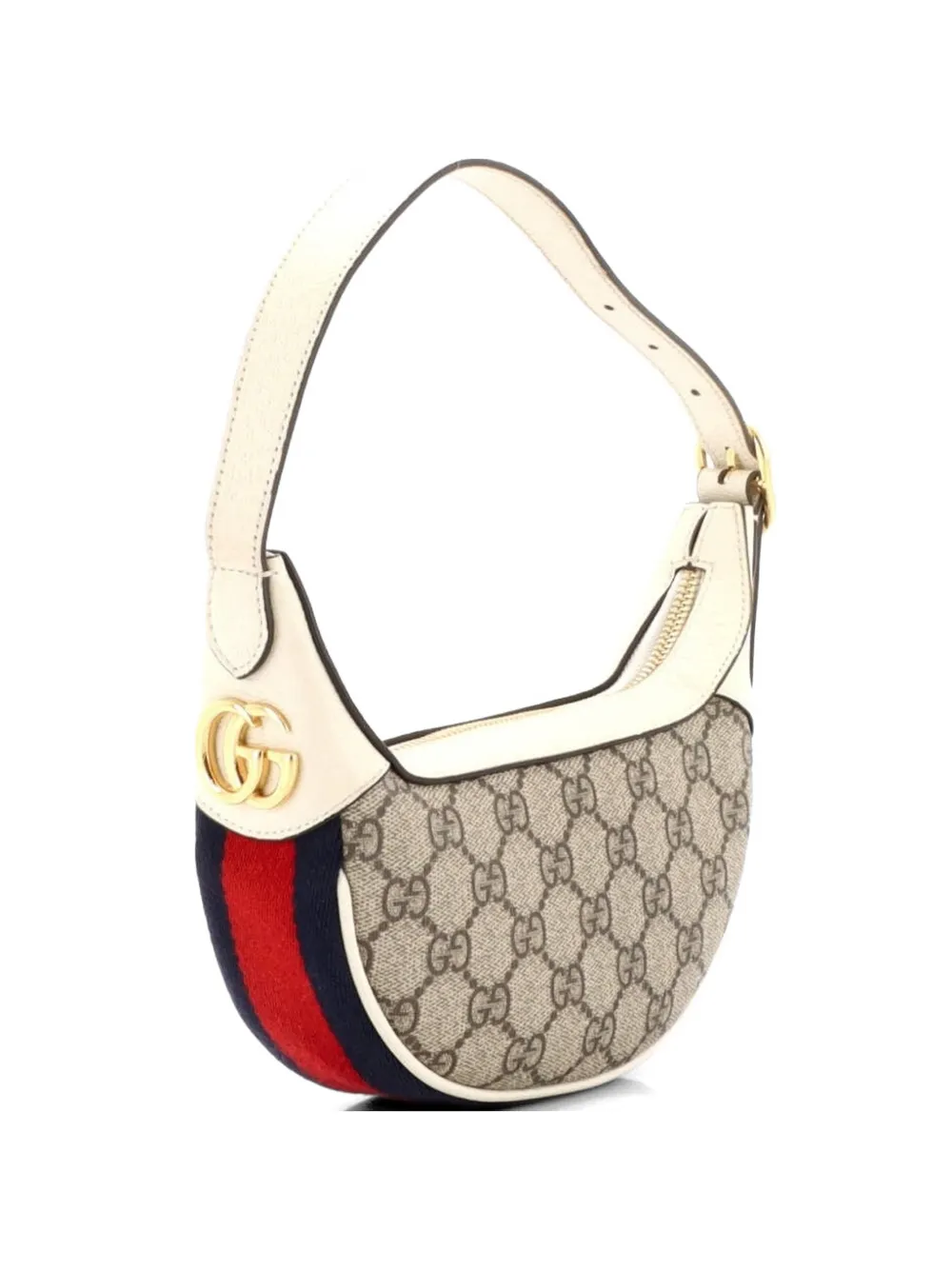 Gucci Pre-Owned Ophidia Half Moon Bag GG Coated Canvas Mini hobo bag - Braun