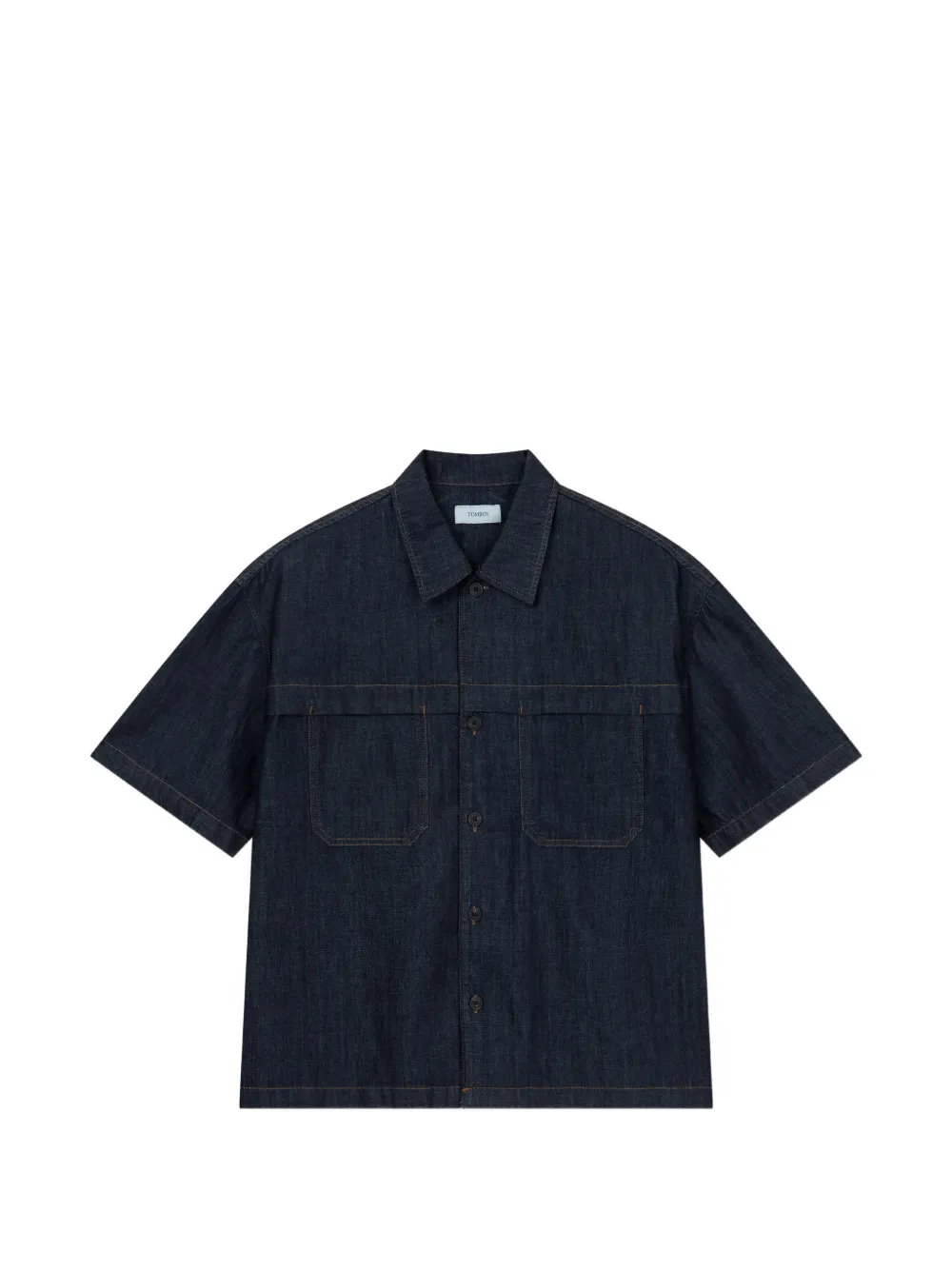 TOMBOY double-pocket short-sleeve shirt - Blau
