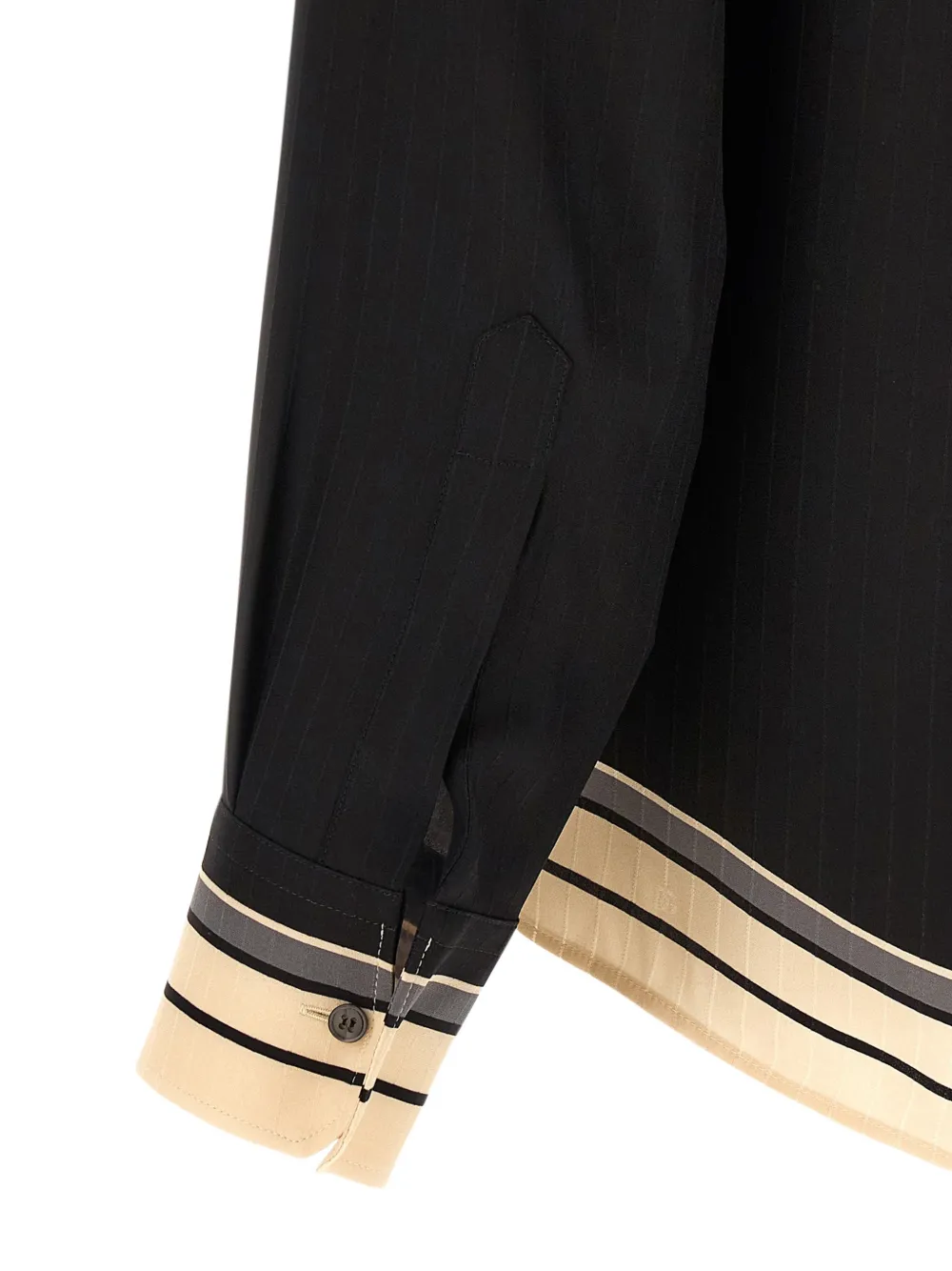 Dolce & Gabbana Martini zijden overhemd met gestreepte afwerking Zwart