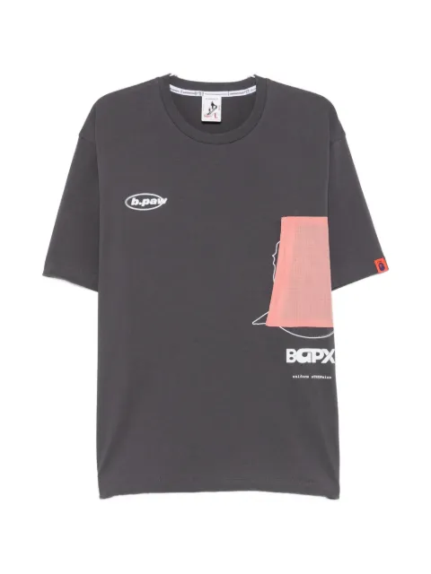 A BATHING APE® logo-print panelled T-shirt