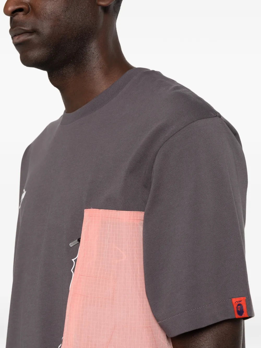A BATHING APE T-shirt met logoprint Zwart