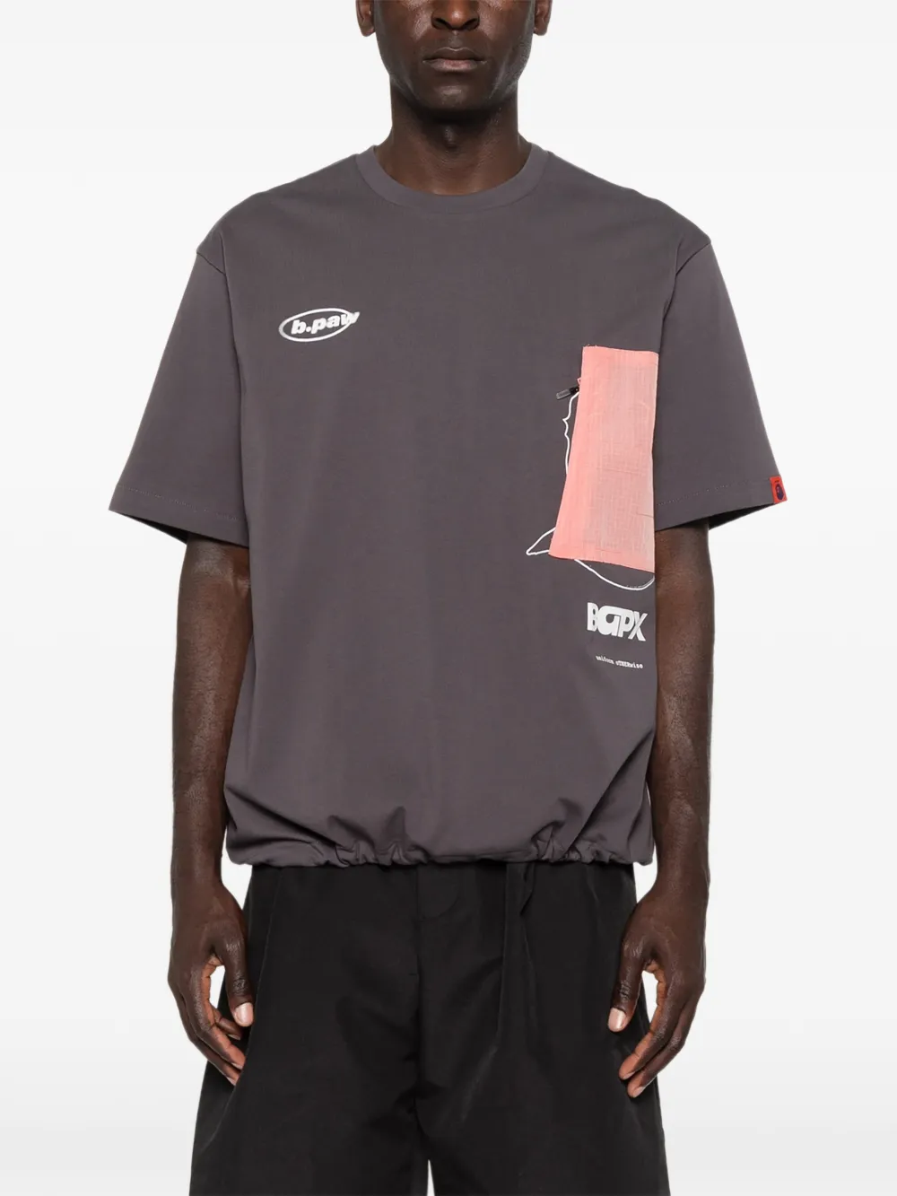 A BATHING APE T-shirt met logoprint Zwart