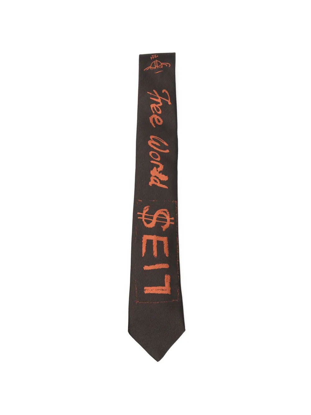 Vivienne Westwood Orbi pointed tie - Braun