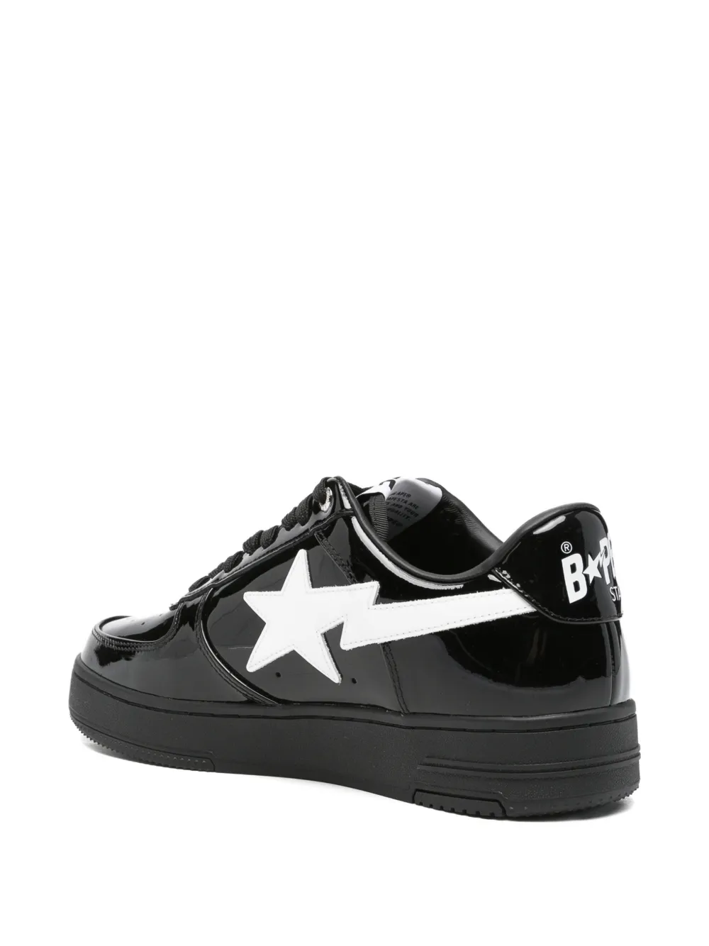 A BATHING APE Bape Sta leather sneakers Zwart