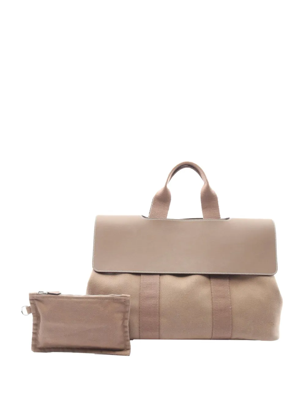 Hermès Pre-Owned 2010-2026 Toile and Swift Valparaiso Long MM handbag - Toni neutri