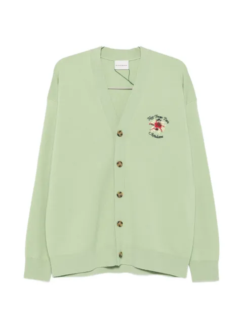 Drôle De Monsieur embroidered-logo V-neck cardigan