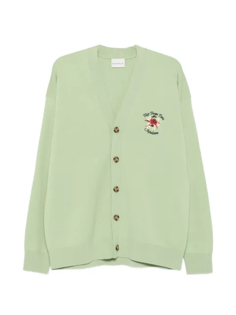 Drôle De Monsieur embroidered-logo V-neck cardigan