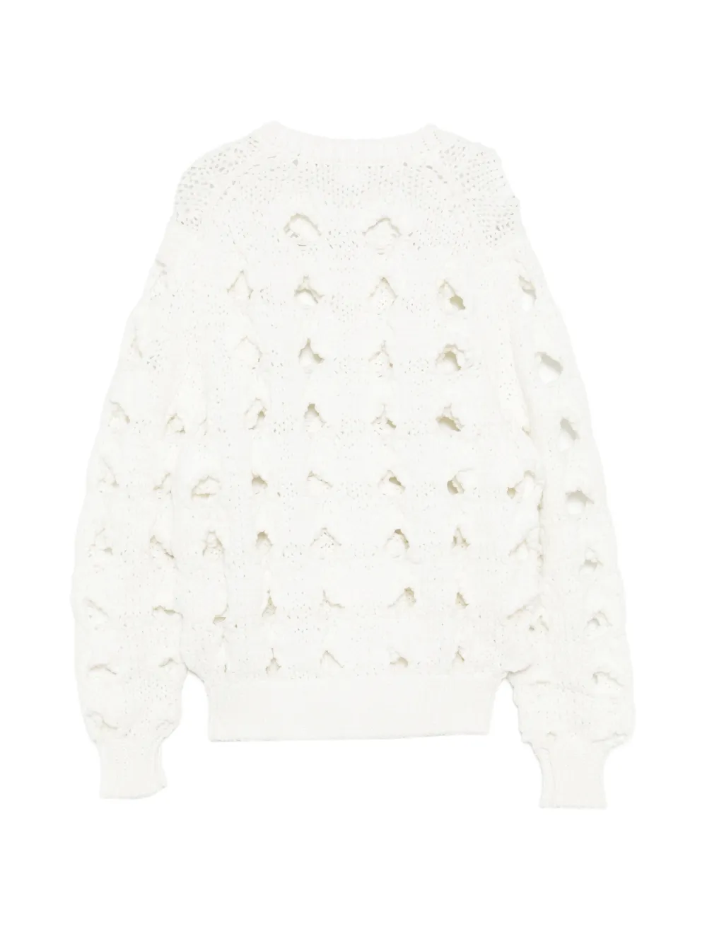 Comme Des Garçons Grofgebreid vest met uitgesneden details Wit