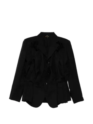 BLACK COMME des GARÇONS アシンメトリージャケット S Black Comme Des Garçons アシンメトリーヘム ジャケット | ブラック