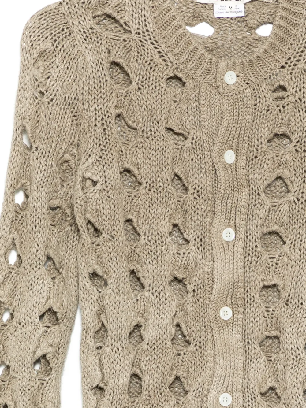 Comme Des Garçons Vest met uitgesneden details Beige