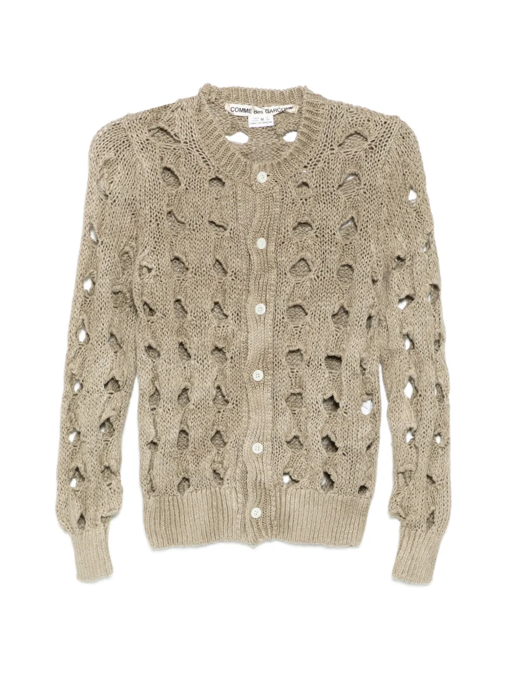 Comme Des Garçons cut-out cardigan - Toni neutri