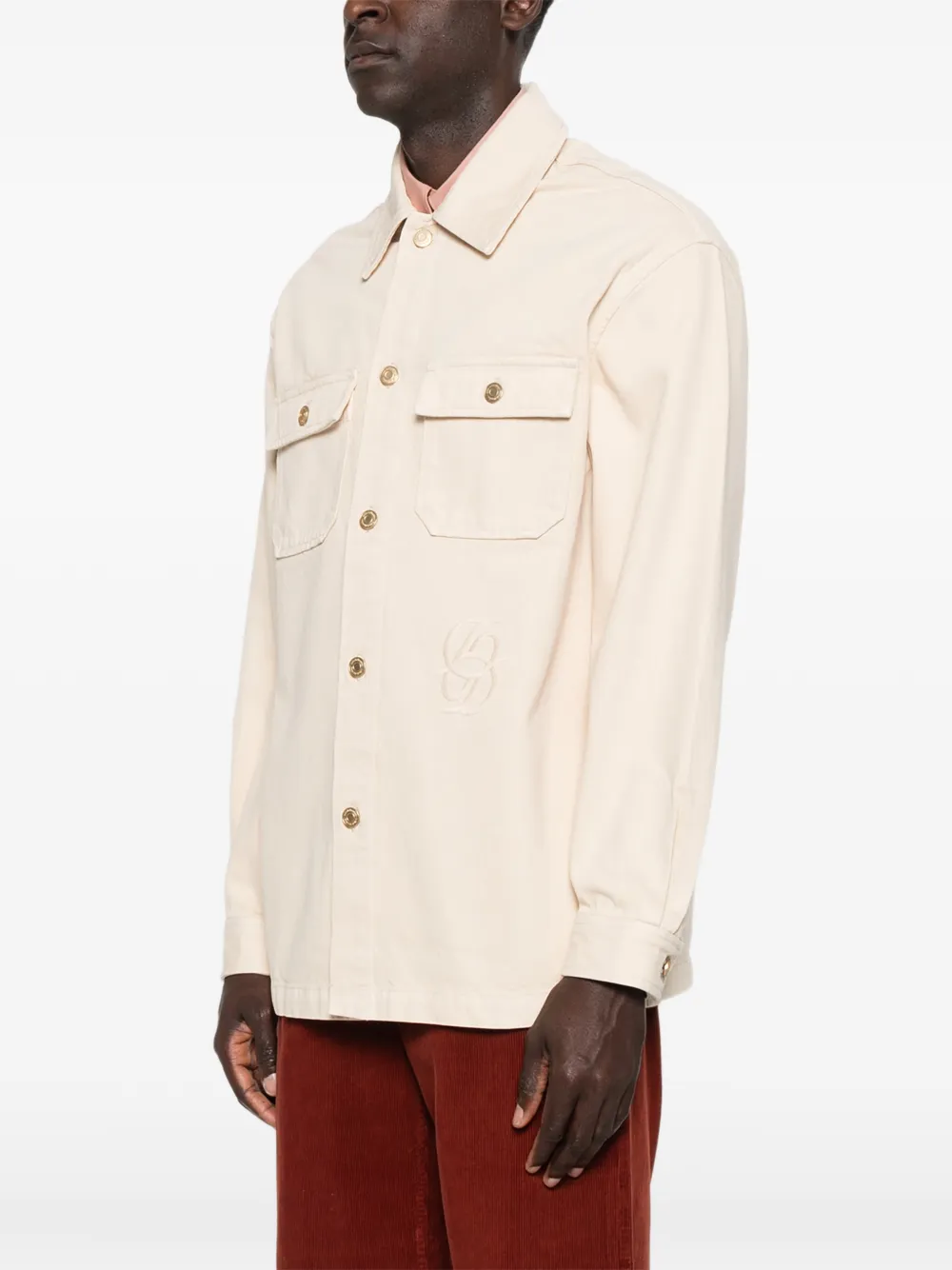 Drôle De Monsieur Denim shirtjack Beige