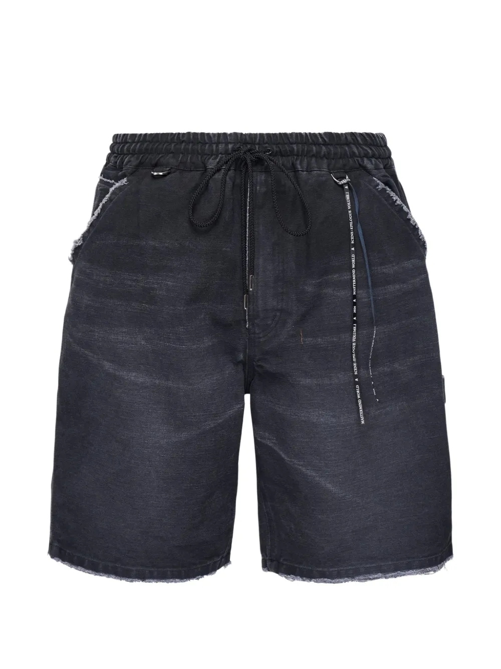 Mastermind Japan frayed-edge Painter shorts - Black