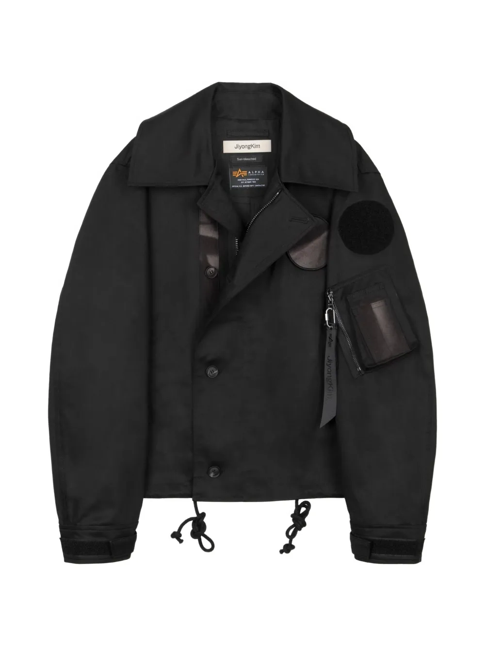 JiyongKim x Alpha Industries Sun-Bleached zip-fastening jacket - Schwarz