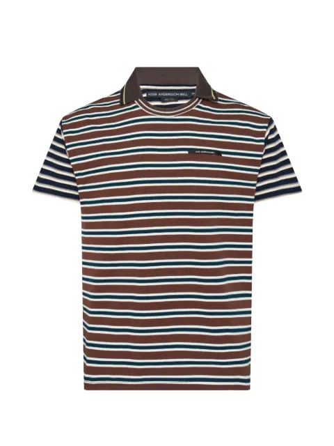 Andersson Bell striped polo-collar T-shirt
