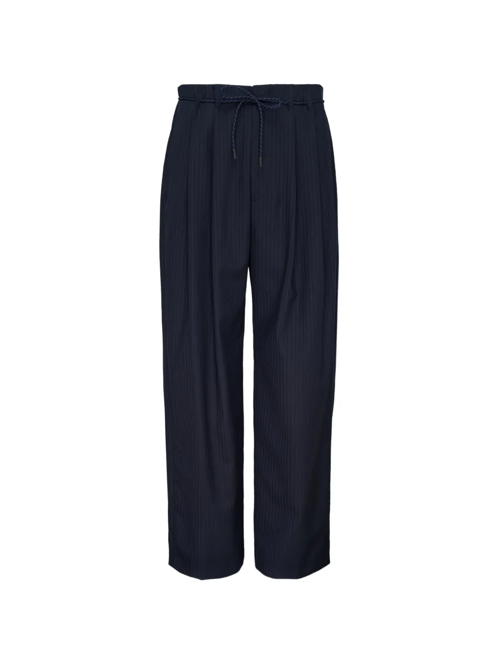 Wooyoungmi pinstripe rope-belt trousers - Blu