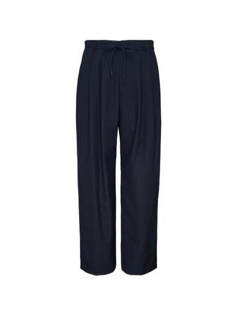 Wooyoungmi pinstripe rope-belt trousers