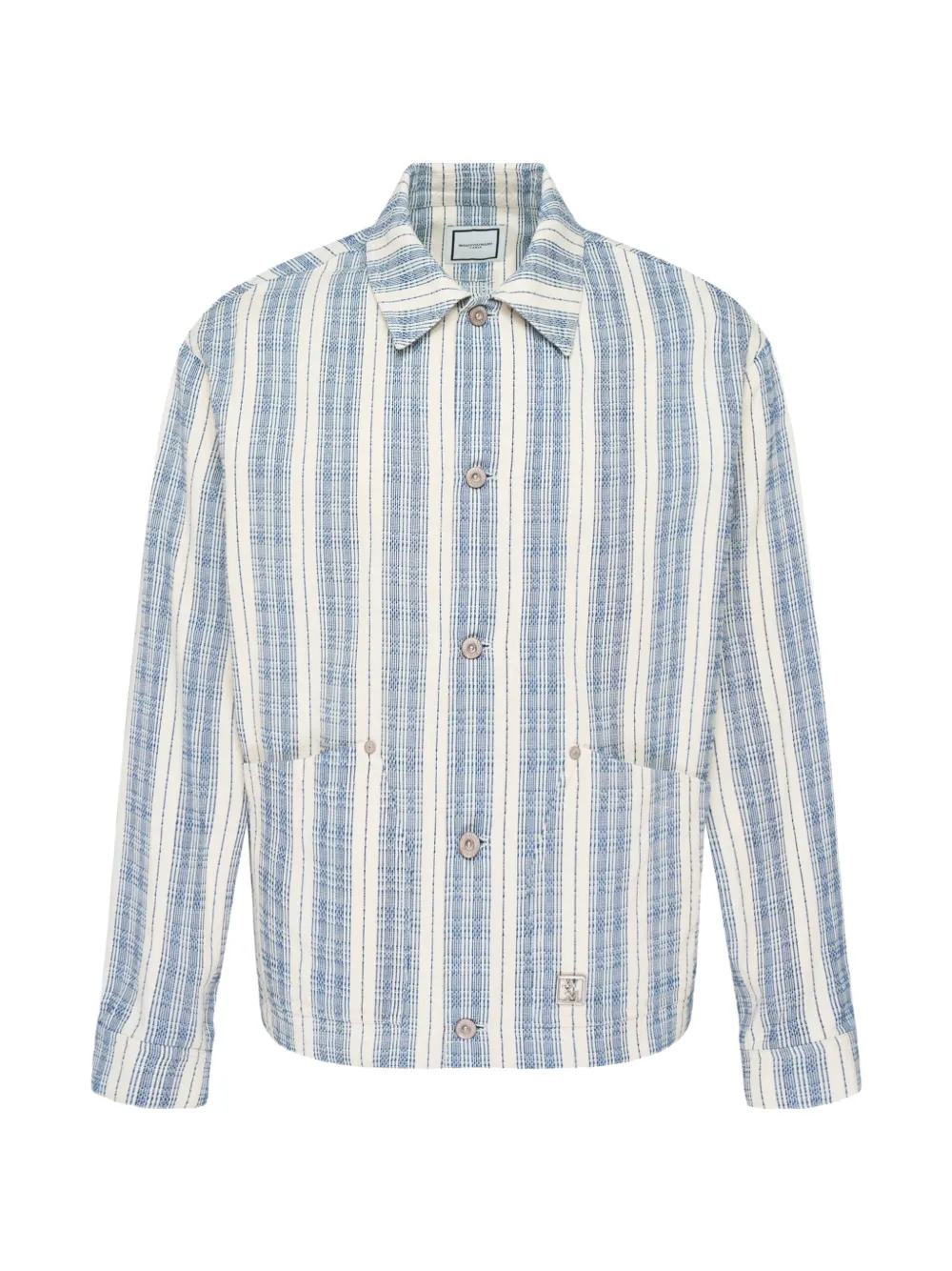 Wooyoungmi stripe-pattern textured jacket - Nude