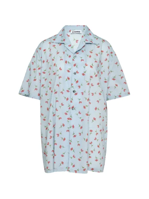 Jil Sander floral-print short-sleeved shirt