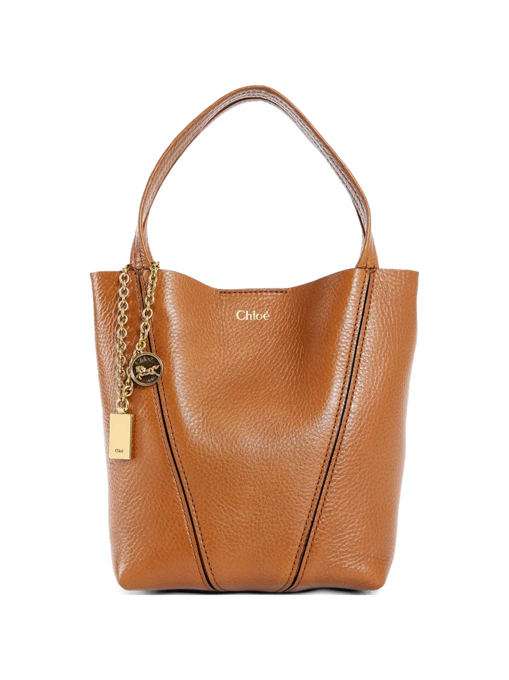 Chloé small Spin tote bag - Marrone