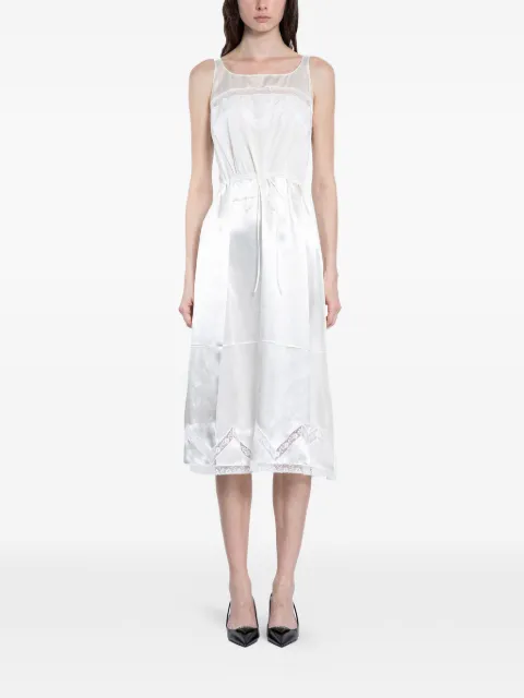 Prada lace-trim satin dress