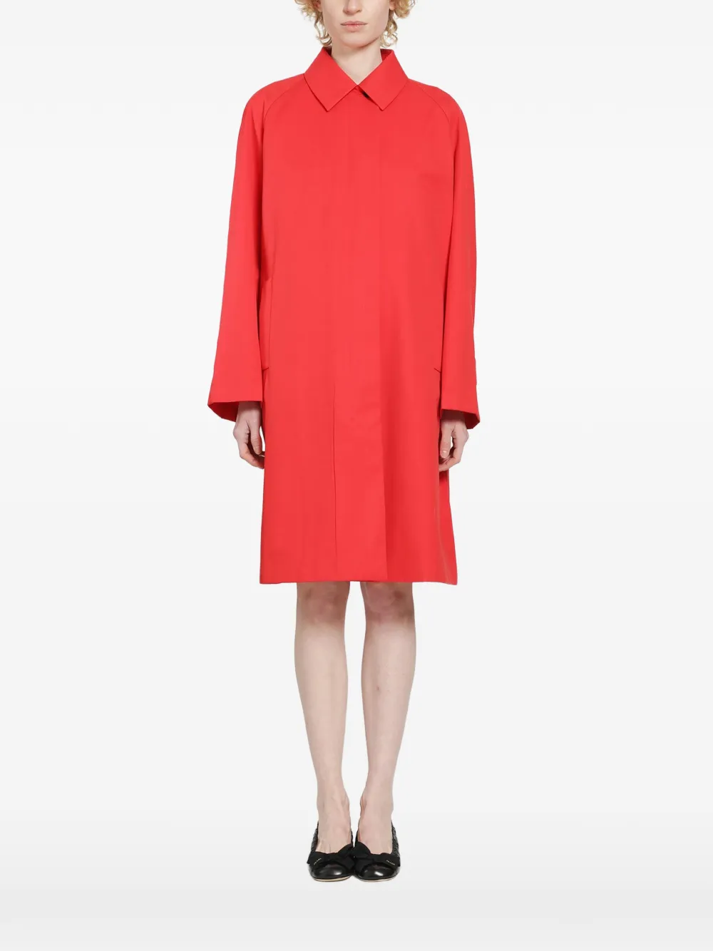 Prada gabardine coat - Rot