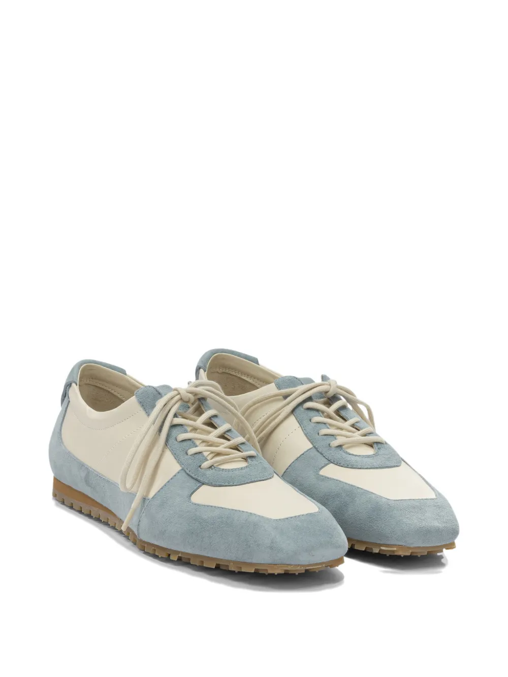 Aeyde Uma suede-panelled sneakers Blauw