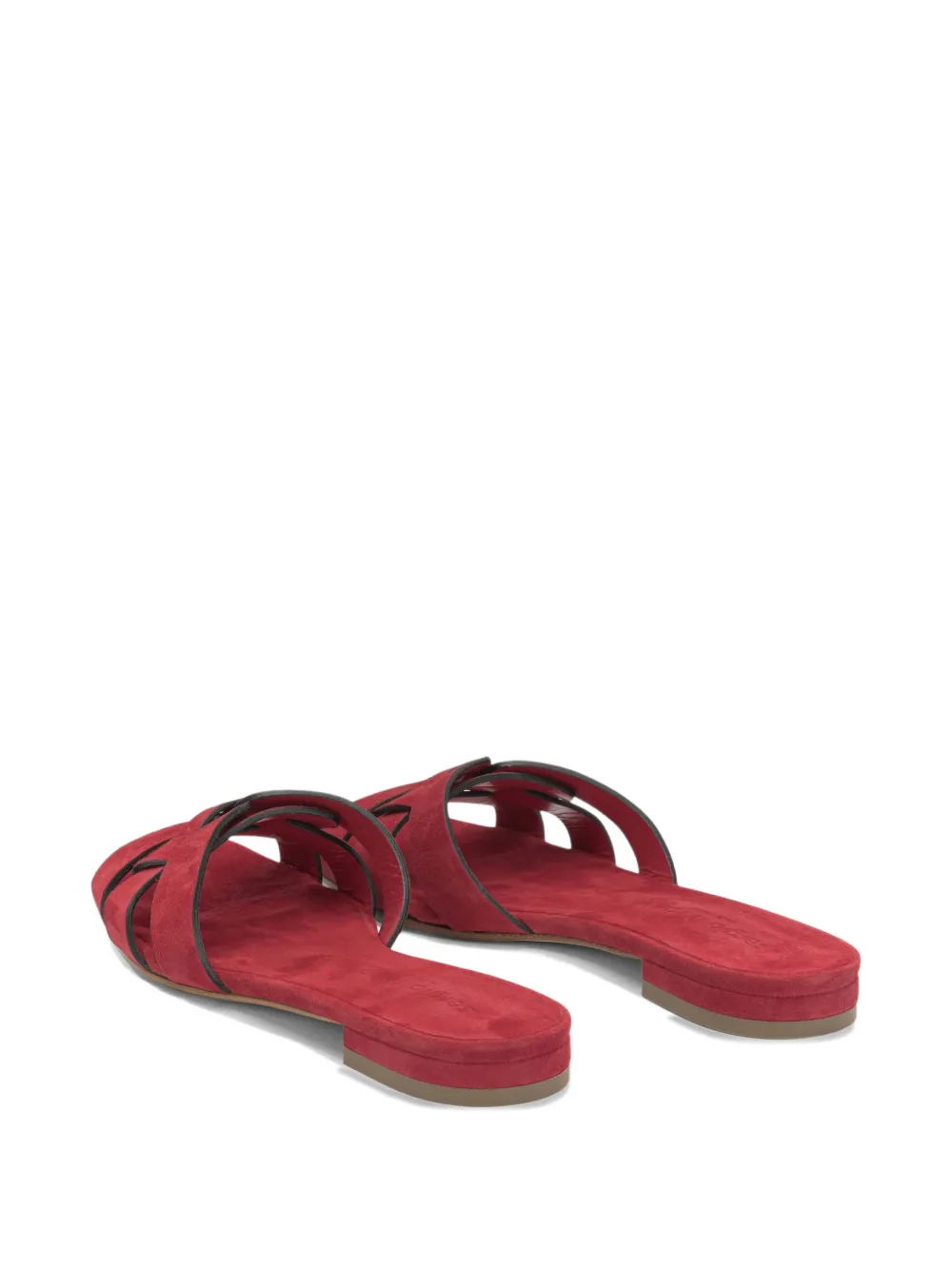 Sergio Levantesi Norma interwoven leather sandals Rood