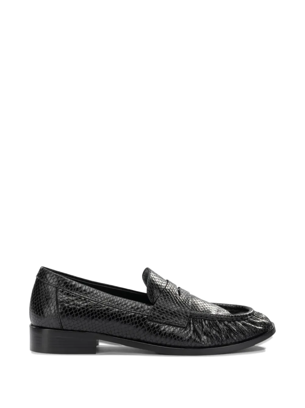 strategia shoes snakeskin-effect loafers - Nero