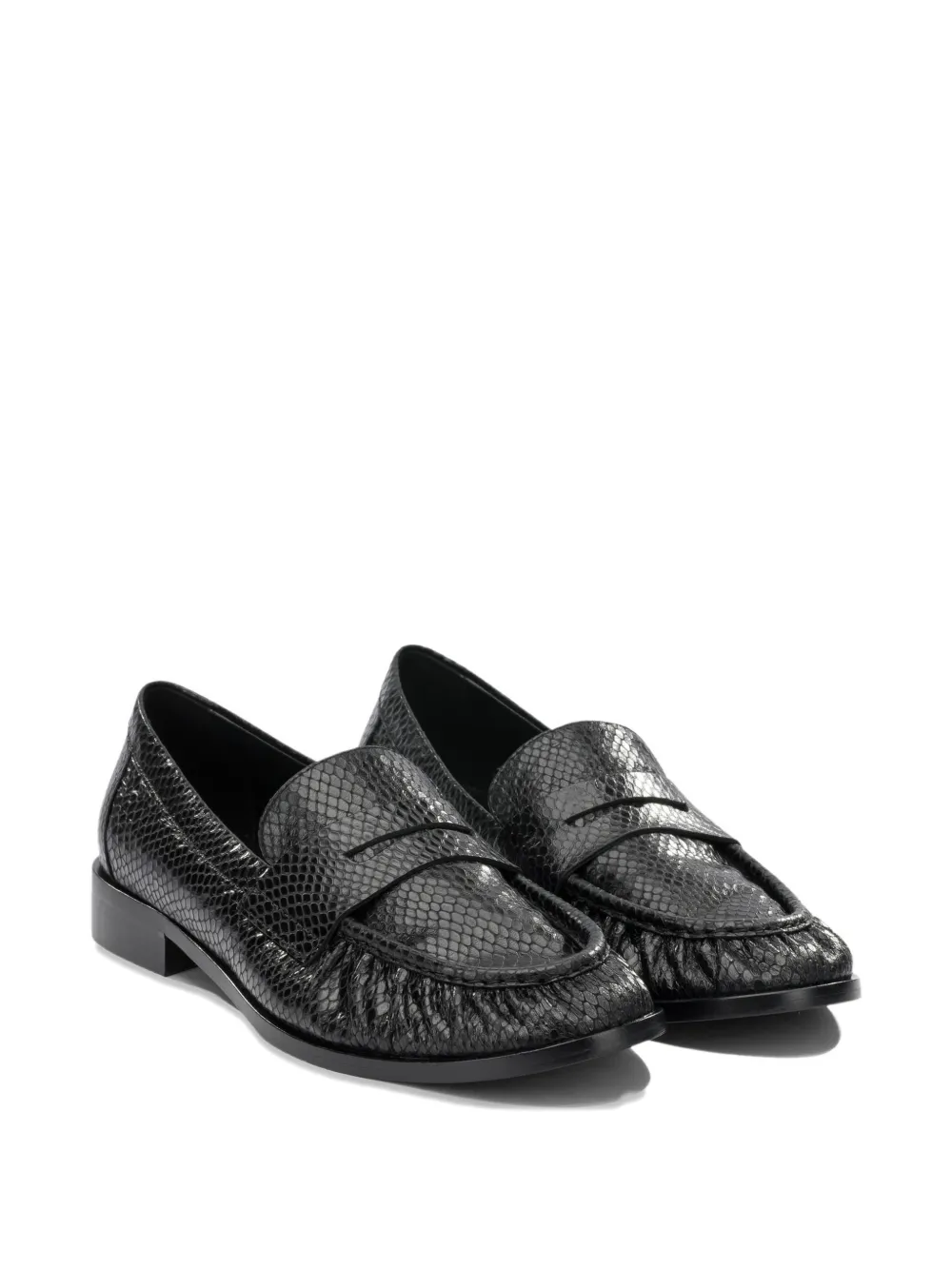strategia shoes snakeskin-effect loafers Zwart